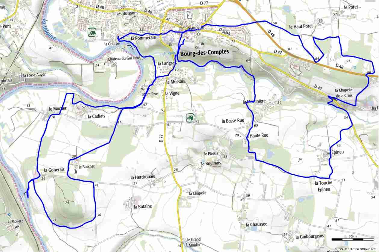 carte de la randonnée