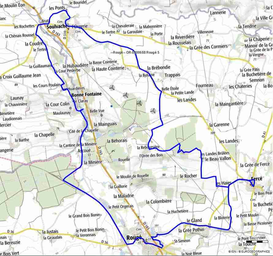 carte de la randonnée